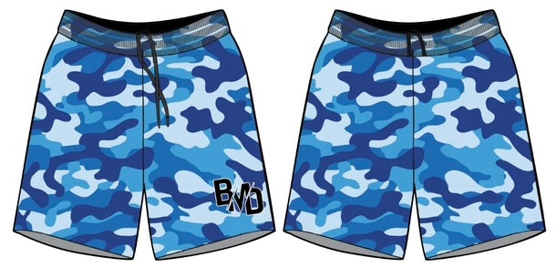 Blue B.M.D Camo Shorts